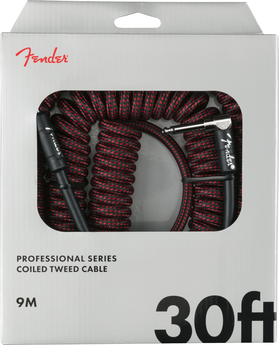 Fender Professional Coil Cable 30' - Red Tweed