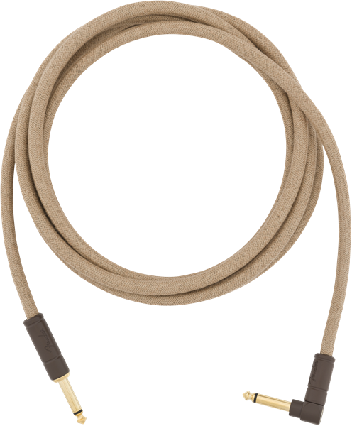 Fender 10' Angled Festival Instrument Cable Pure Hemp Natural
