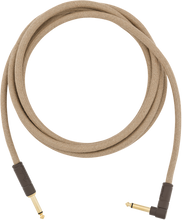 Load image into Gallery viewer, Fender 10&#39; Angled Festival Instrument Cable Pure Hemp Natural
