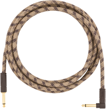 Load image into Gallery viewer, Fender 10&#39; Angled Festival Instrument Cable Pure Hemp Brown Stripe
