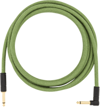 Load image into Gallery viewer, Fender 10&#39; Angled Festival Instrument Cable Pure Hemp Green
