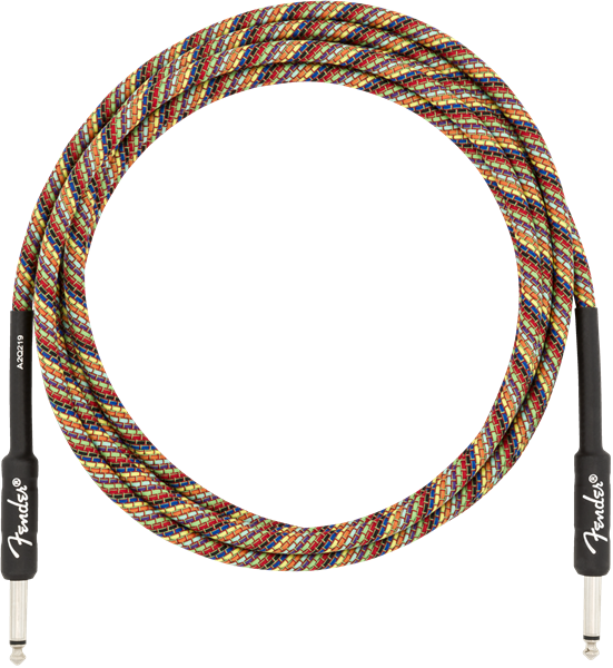 Fender 10' Festival Instrument Cable Pure Hemp Rainbow