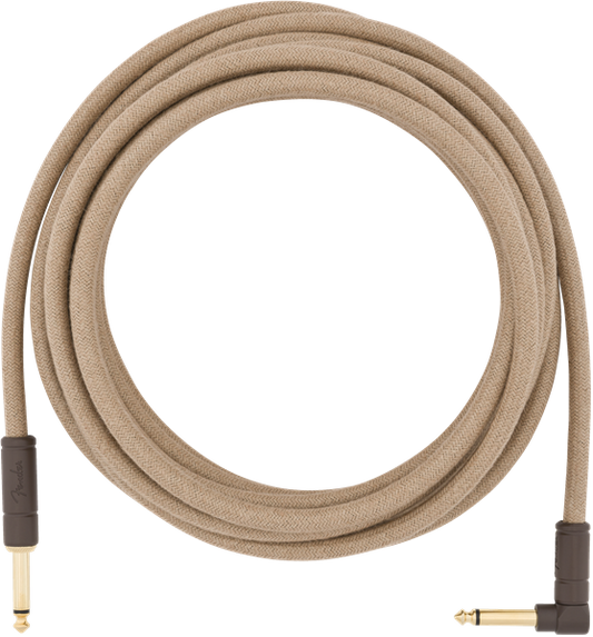 Fender 18.6' Angled Festival Instrument Cable Pure Hemp Natural