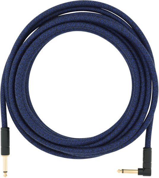 Fender 18.6' Angled Festival Instrument Cable Pure Hemp Blue Dream