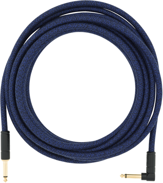 Fender 18.6' Angled Festival Instrument Cable Pure Hemp Blue Dream