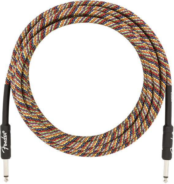 Fender 18.6' Festival Instrument Cable Pure Hemp Rainbow