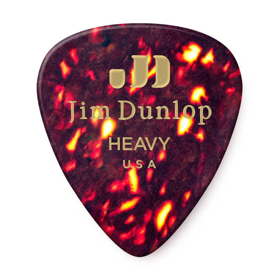 Jim Dunlop Celluloid Shell Guitar Picks - Heavy (Pack of 12)
