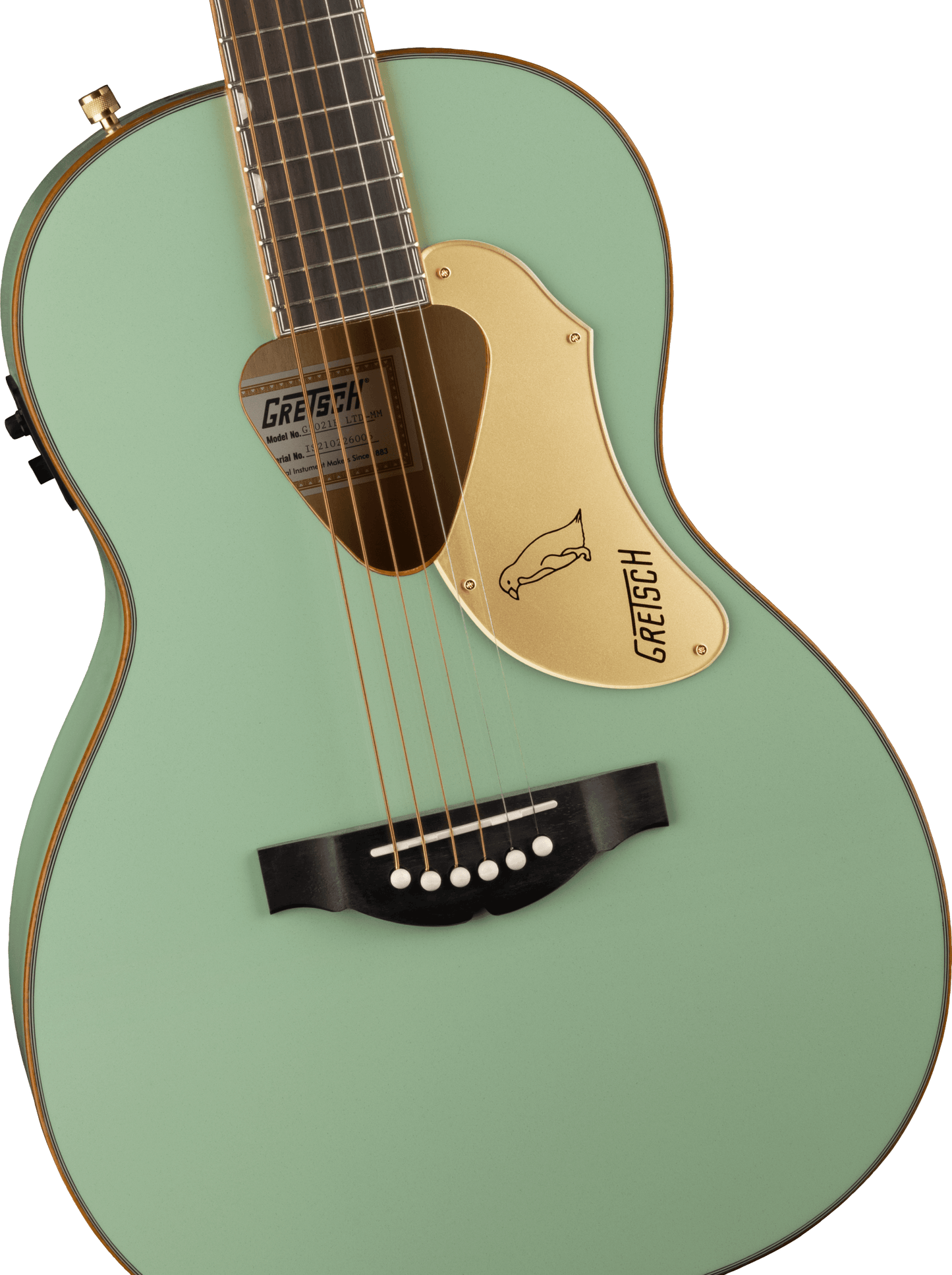 Gretsch G5021E Rancher Penguin Parlour Acoustic/Electric Guitar - Mint Metallic