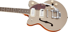 Load image into Gallery viewer, Gretsch G2655T-P90 Streamliner Center Block Jr. Double-Cut P90 with Bigsby - Two-Tone Sahara Metallic and Vintage Mahogany Stain
