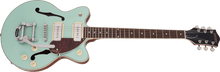 Load image into Gallery viewer, Gretsch G2655T-P90 Streamliner Center Block Jr. Double-Cut P90 Two-Tone Mint Metallic and Vintage Mahogany Stain
