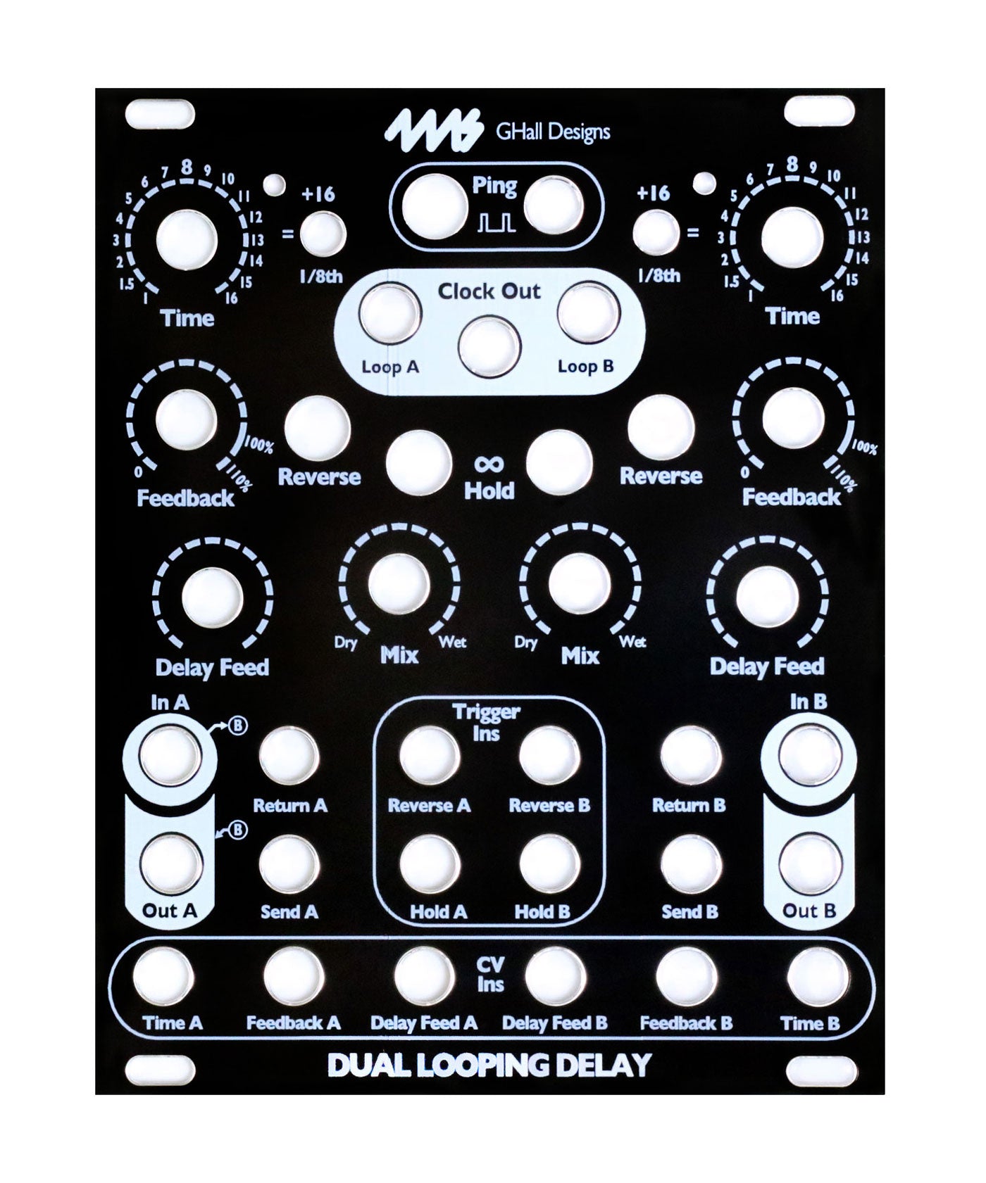 4ms Dual Looping Delay Black Faceplate