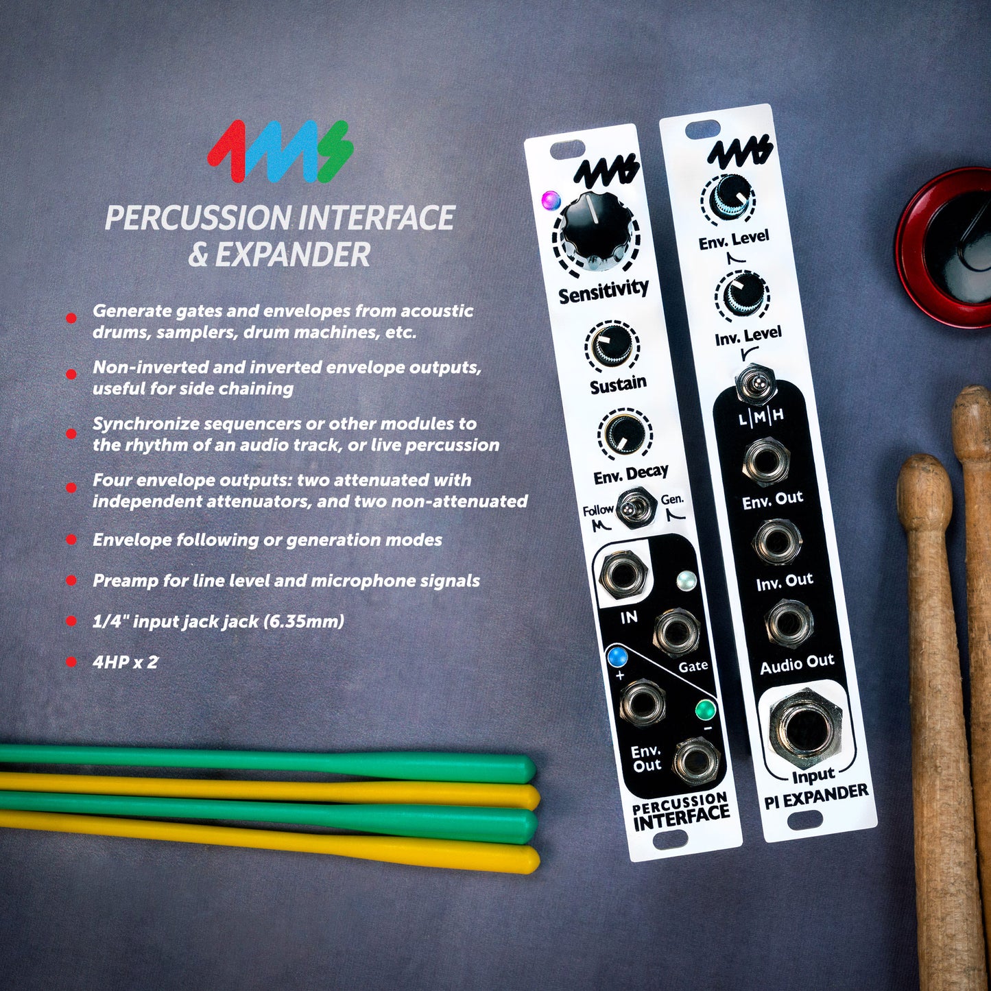 4MS Percussion Interface and Expander