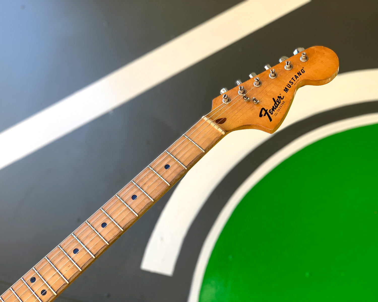 76 Fender Mustang w Rare Maple Neck Found Sound