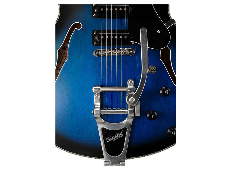 Limited Edition VOX Bobcat S66 Bigsby - Sapphire Blue With Hard Case