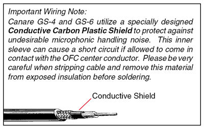 Canare GS6  Instrument Cable - Per Metre