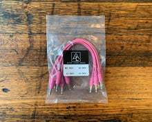 Load image into Gallery viewer, After Later Audio 15cm Single-end Stackable Patch Cable 5 Pack - Pink

