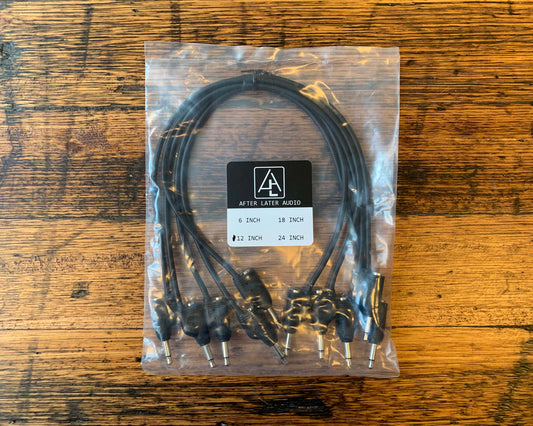 After Later Audio 30cm Double-end Stackable Patch Cable 5 Pack - Black