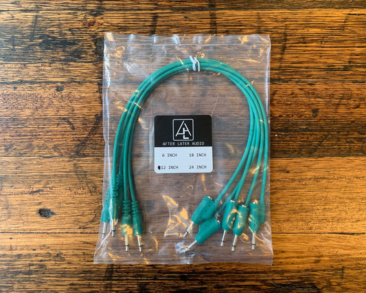 After Later Audio 30cm Single-end Stackable Patch Cable 5 Pack - Green