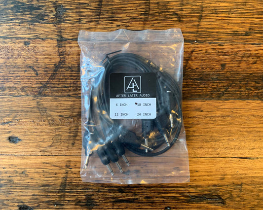 After Later Audio 45cm Double-end Stackable Patch Cable 5 Pack - Black