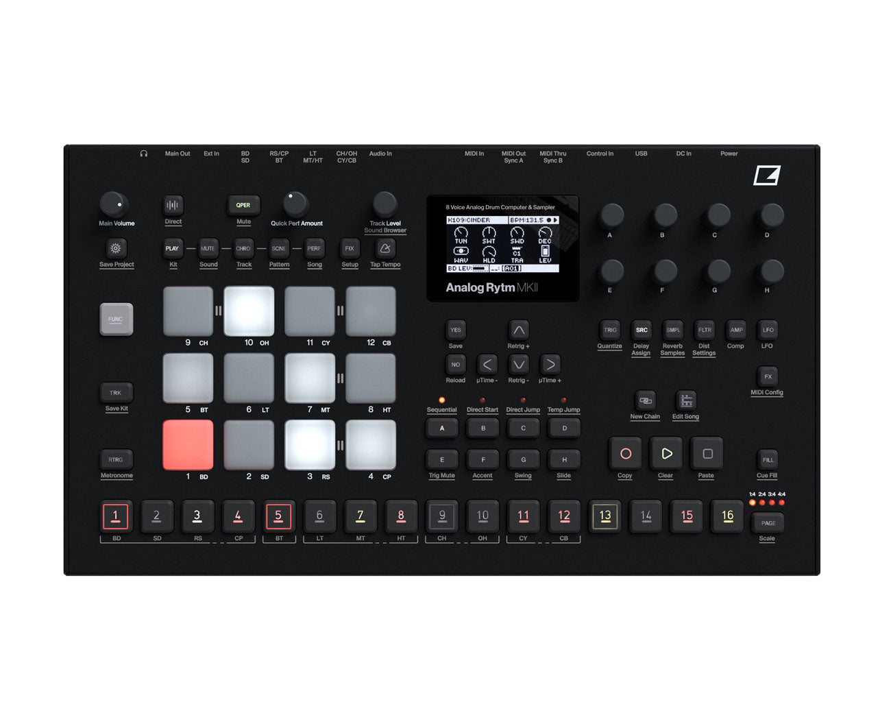 Elektron Analog Rytm MKII ＋ 専用カバー ANALOG CASESのElektron Analog Rytm/ Four MKII 専用