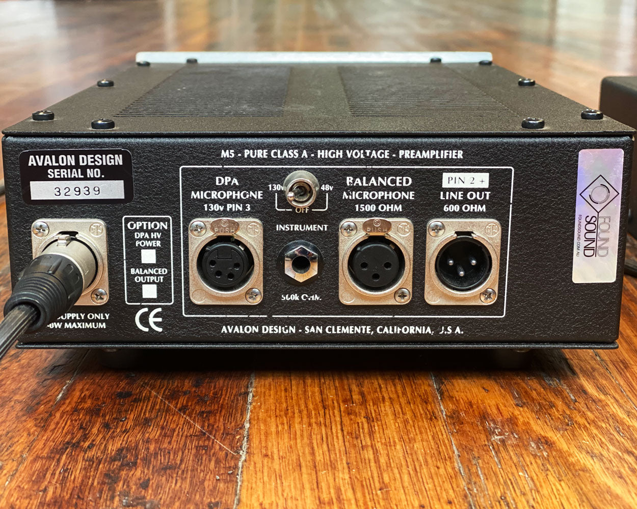 Avalon M5 Microphone Preamplifier – Found Sound