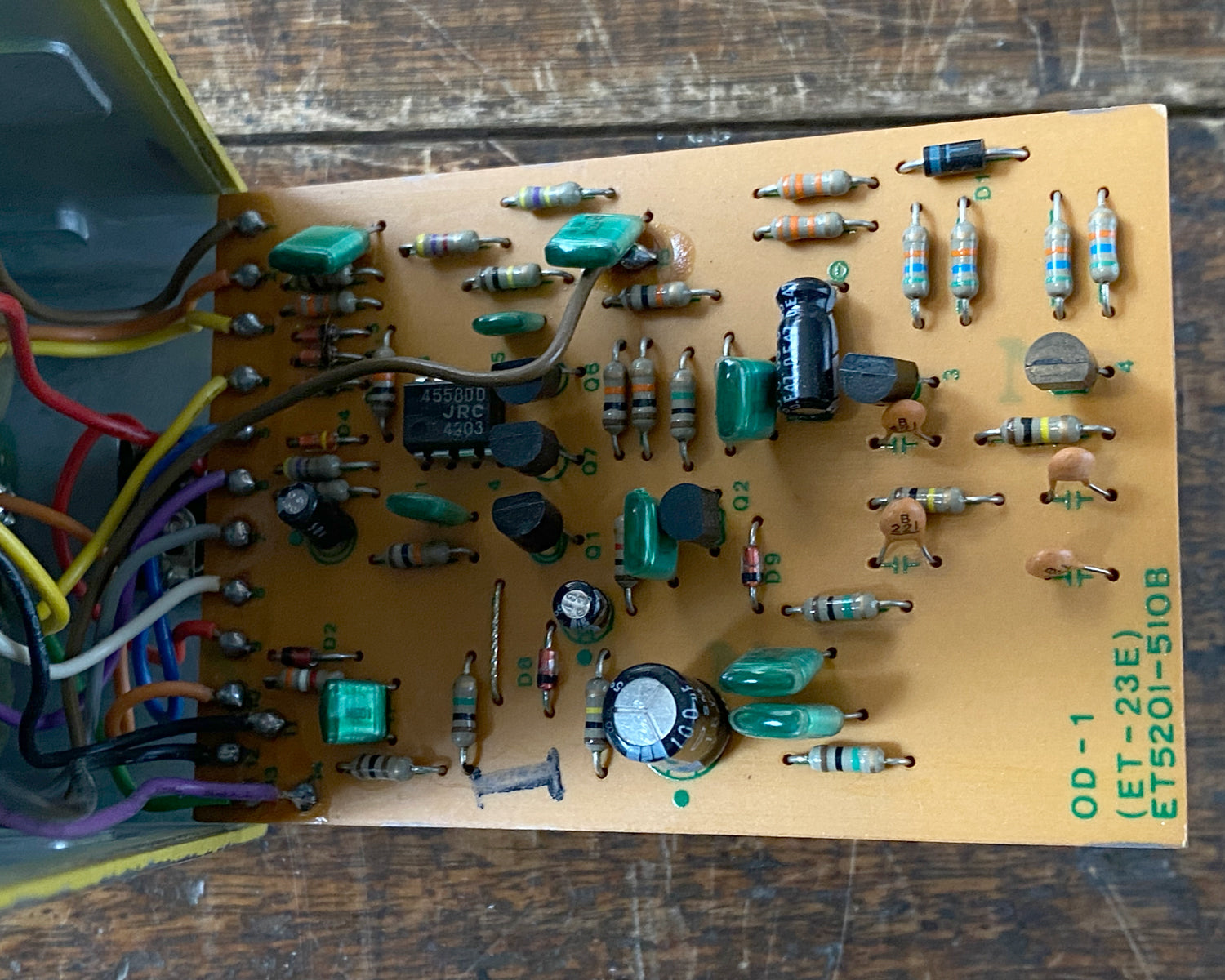 BOSS OD-1 銀ネジ 1980年 JRC 4558D艶あり BOSS1980 OD-1 OverDrive