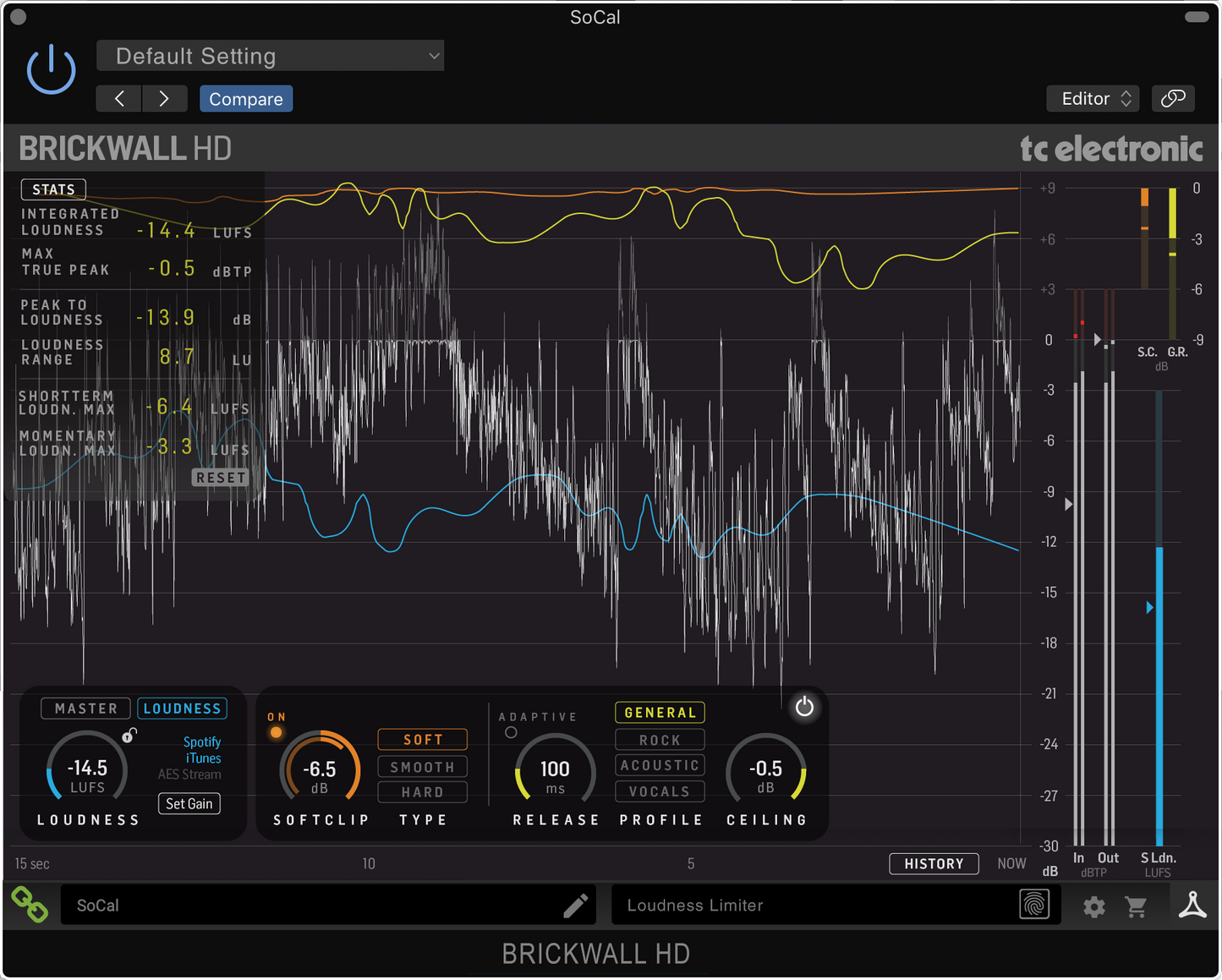 TC Electronic BRICKWALL HD-DT Mastering Limiter Plug-In w/ Desktop Interface