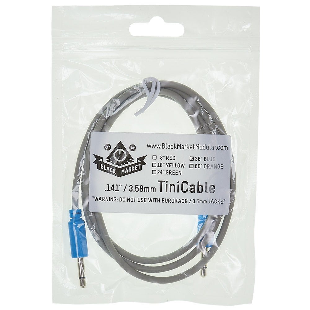 Buchla TiniCable - 36 inch length (Blue Barrels)
