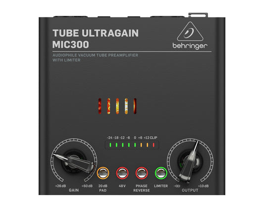 Behringer MIC300  Tube Ultragain Vacuum Tube Preamp with Limiter