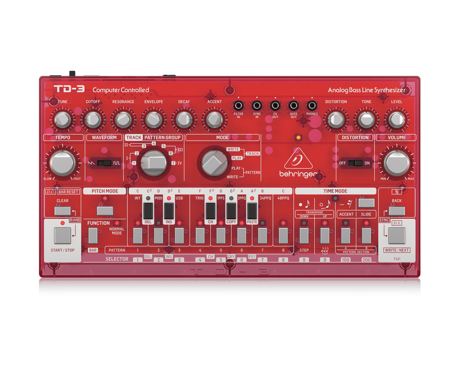 Behringer TD-3 SB ベリンガー td3 td-3 クリアレッド Behringer | Product | TD-3-SB