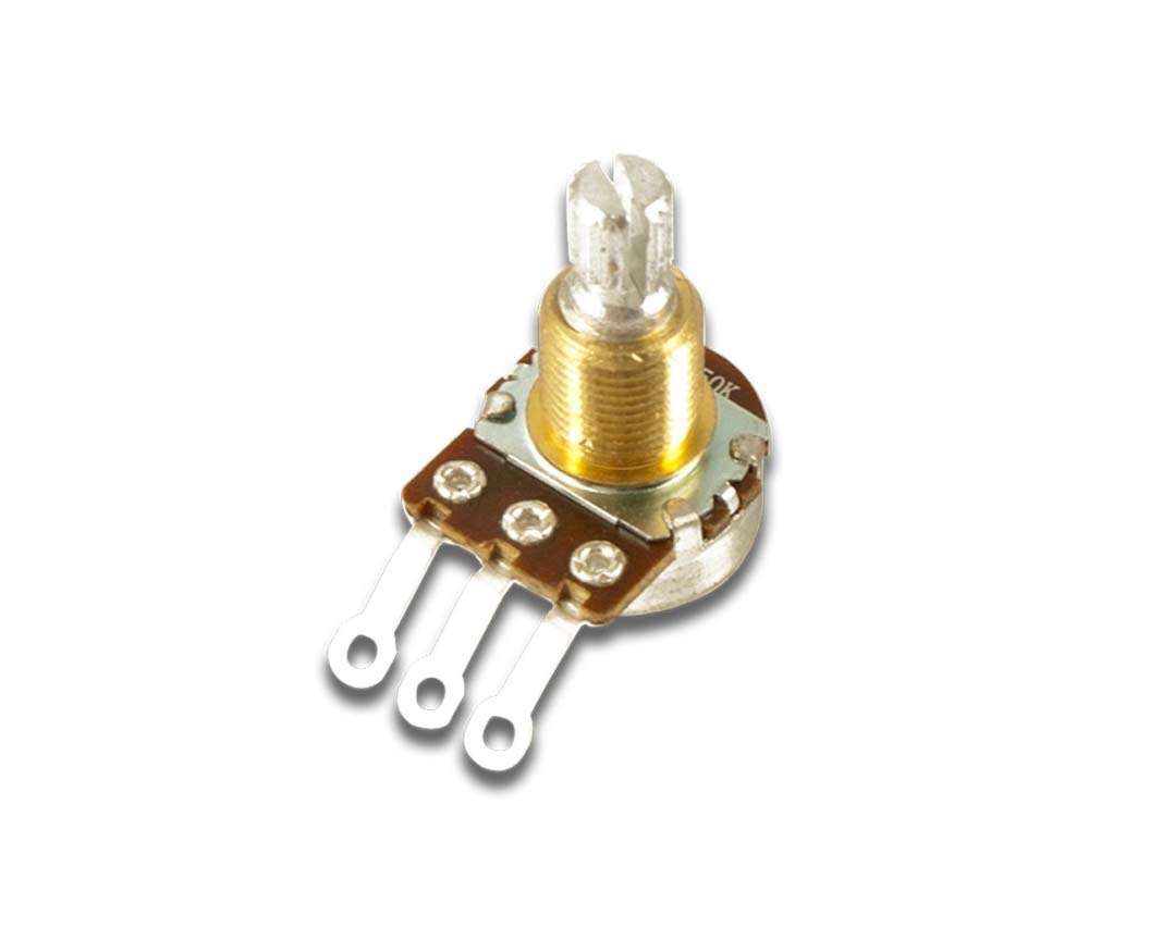 Bourns 250K PDB181 Audio Taper Split Shaft Mini Potentiometer