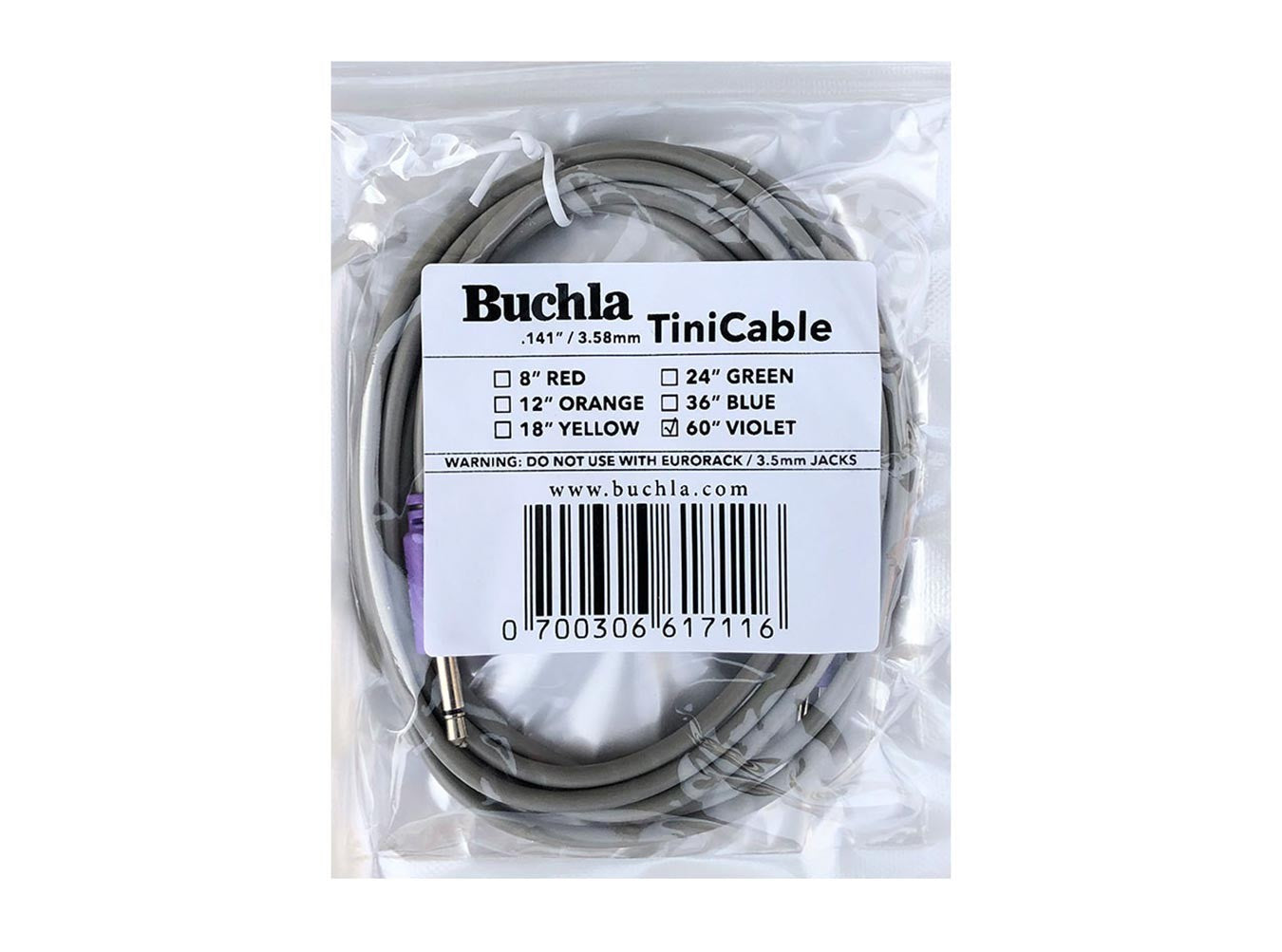 Buchla TiniCable - 60 inch length (Violet Barrels)