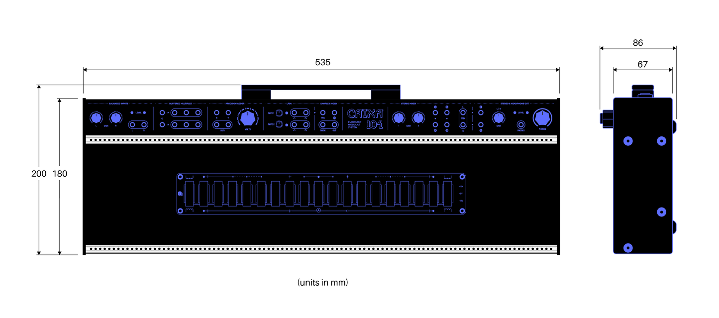 Nanomodules Caixa 104hp Eurorack Case