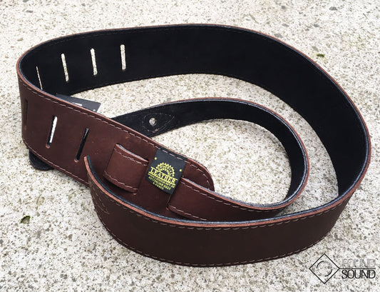 Colonial Leather SOS25-RDB Suede Backed Soft Leather 2.5" Strap - Relic Dark Brown