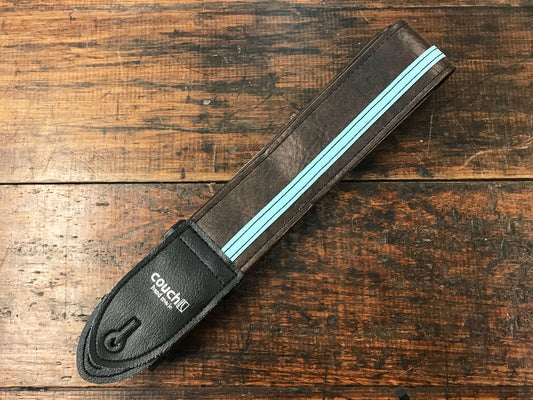 Couch Straps Racer X Brown w/ Aqua Stripe