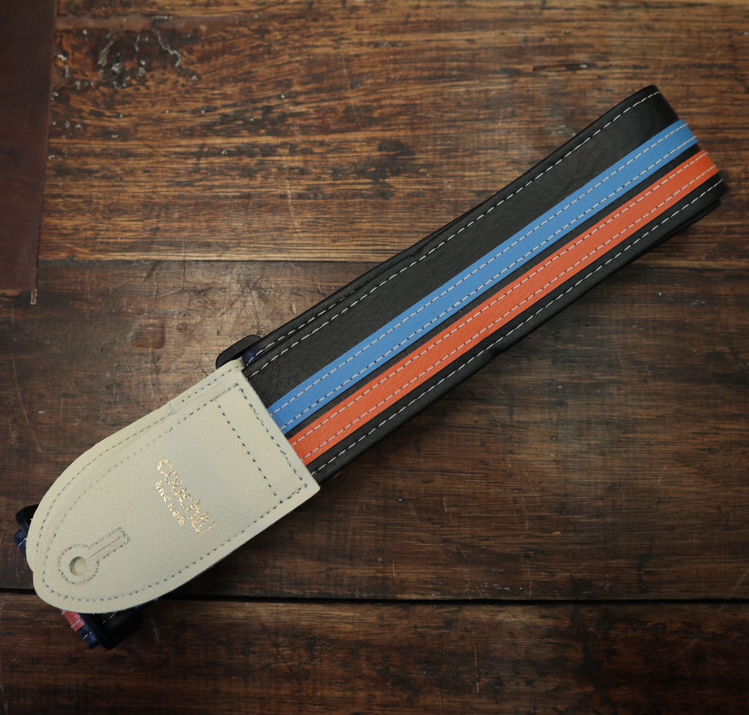 Couch Straps Double Racing Stripe Black Strap