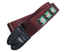 Load image into Gallery viewer, Couch Straps Couch Straps Andy Warhol Seatbelt Guitar Strap - Maroon
