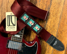 Load image into Gallery viewer, Couch Straps Couch Straps Andy Warhol Seatbelt Guitar Strap - Maroon
