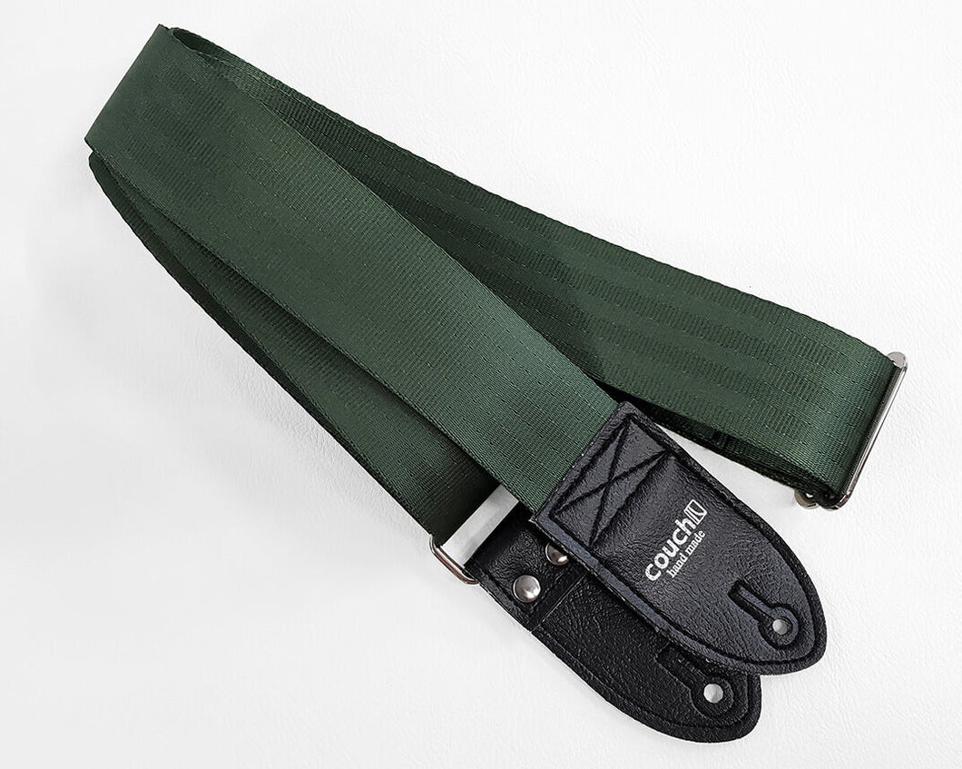 Couch Straps Forest Green Seatbelt Guitar Strap