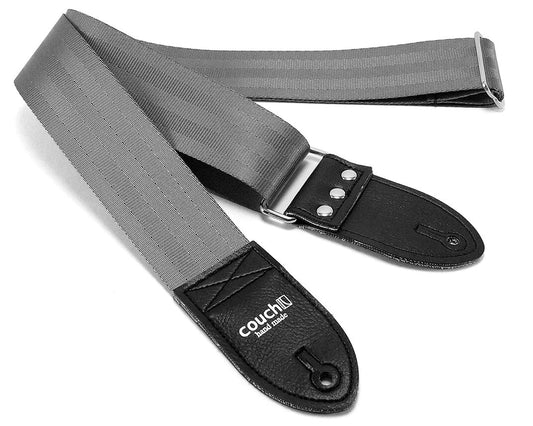 Couch Straps Industrial Silver Seatbelt Guitar Strap