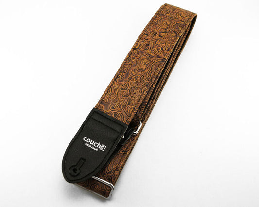 Couch Straps Light Brown Western Guitar Strap
