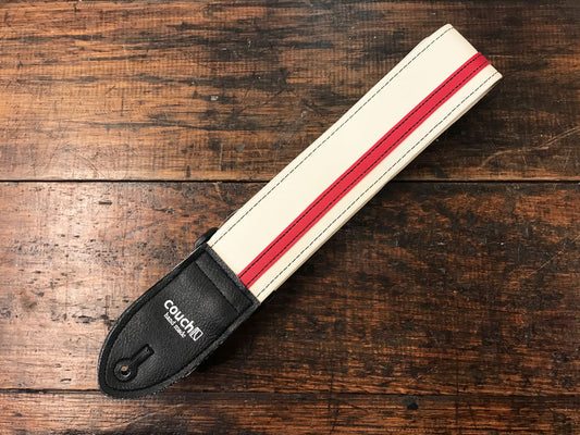 Couch Straps Racer X White w/ Red Stripe