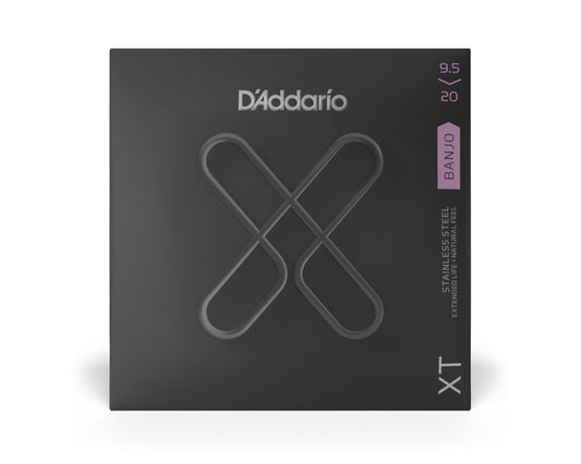 D'Addario XT Banjo Stainless Steel, Custom Light, 9.5-20