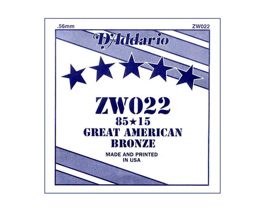 D'Addario 85/15 Bronze wound 022