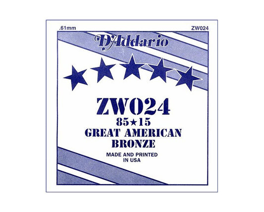 D'Addario 85/15 Bronze wound 024