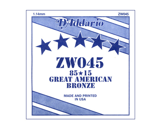 D'Addario 85/15 Bronze wound 045