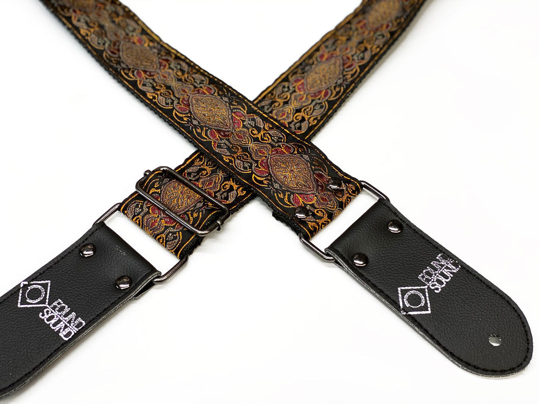 DSL Jacquard Weave APR-Orange Guitar Strap