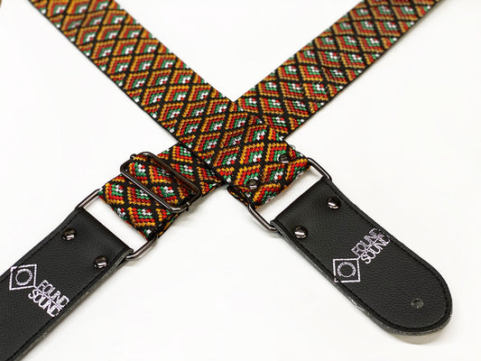 DSL Jacquard Weave GEO-Orange Guitar Strap
