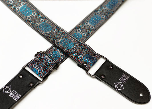 DSL Jacquard Weave Shiraz Blue Guitar Strap