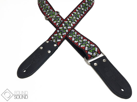 DSL Jacquard Weave Haze Red Guitar Strap